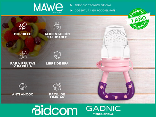 X3 Chupete Alimentación Mawe Mordillo Para Bebés De Frutas