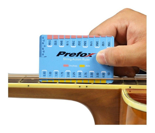 Imagem 1 de 3 de Régua Luthier Regulagem Altura Cordas Cartão Violão Guitarra
