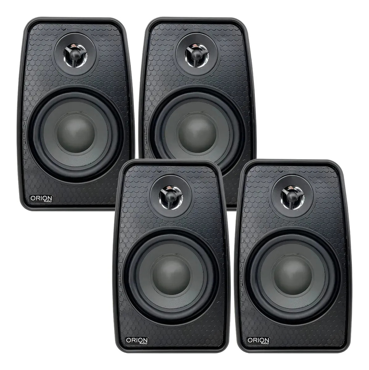 4 Caixas Som Ambiente Resistente Água 280w 8 Ohms Preta
