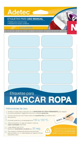 16 Etiquetas Para Marcar Ropa Y Uniformes 