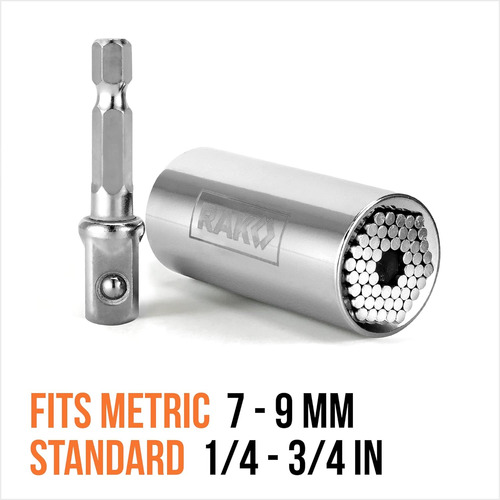 Agarre De Enchufe Universal (7-19 Mm) Llave De Trinquet...