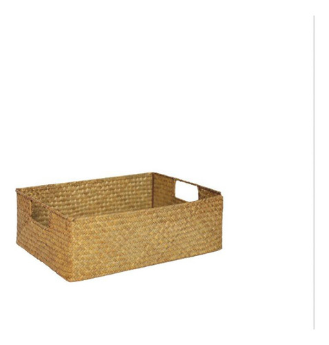 Cesta De Armazenamento Feita À Mão Com Alça De Tecido De ALG