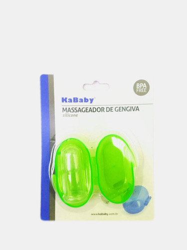 Massageador De Gengiva Silicone Verde C/ Caixa Kababy 20010v