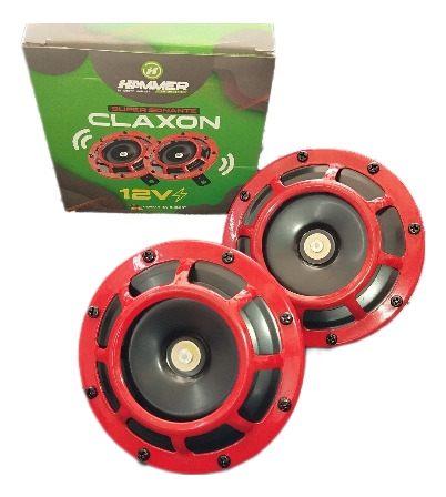 Juego De Claxon Hammer Super Sonante Rojo 12v