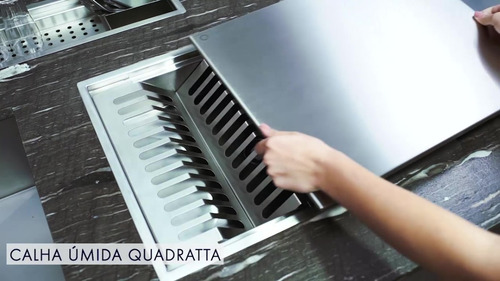 Calha Úmida Canal Organizador Equipado Escorredor Embutido