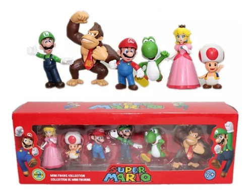Set De Figuras De Super Mario Bros 3-7 Cm
