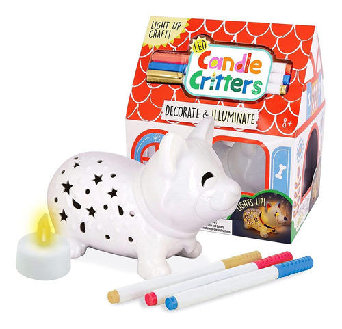 Bright Stripes Vela Led Critters Corgi  Color E Iluminar Di