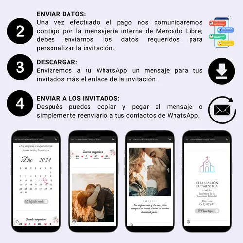 Invitación Digital Interactiva De Boda - Formato Web