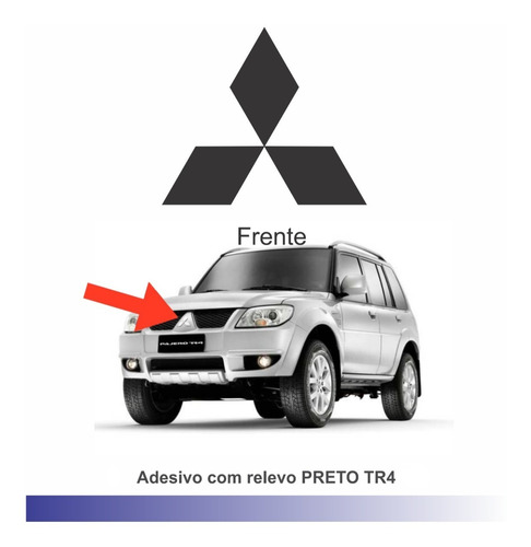 Adesivo Preto Com Relevo Frontal Tr4 2010 A 14