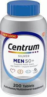 Centrum Silver Masculino Men Homem 50+ 200 Caps Importado