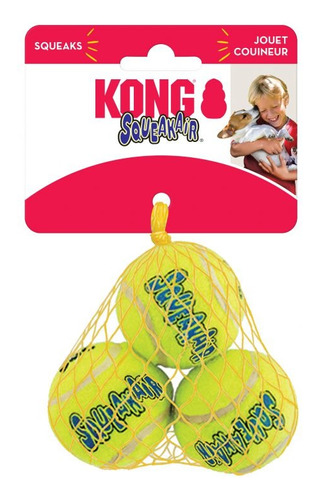 Pelota Kong Ball Tenis Squeak Air Talla S X3 Con Sonido