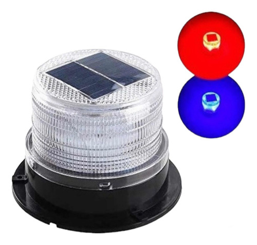 Baliza Led Strobo Solar P/ Auto Con Iman, 3 Colores