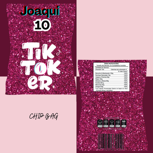 Kit Imprimible Cumpleaños Candy Bar Tiktok