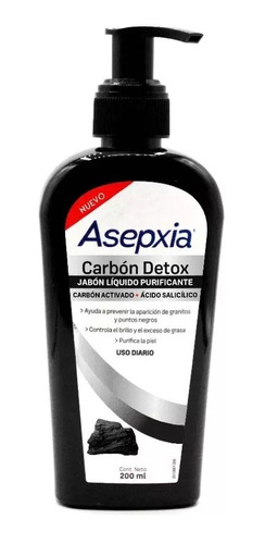 Asepxia Carbón Jabón Líquido Purificante 200 Ml