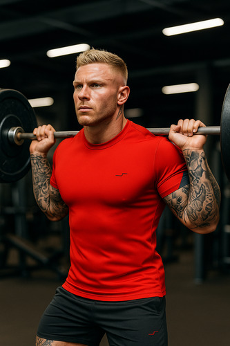 Pack De 5 Playeras Deportivas Hombre Stretch Gym Ajustada