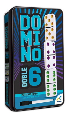 Juego De Mesa Domino Doble 6 Con 28 Fichas Jumbo Novelty