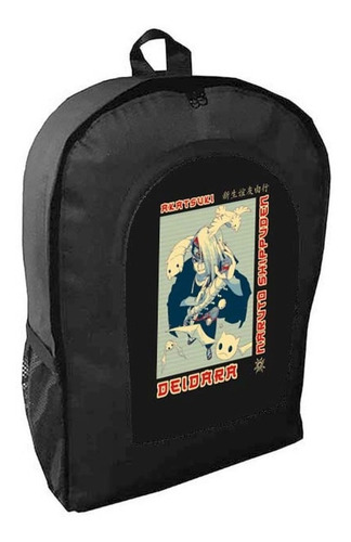 Mochila Negra  Naruto Shippuden Adulto / Escolar X9