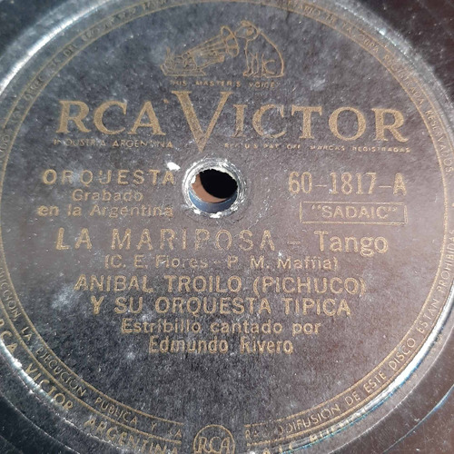 Pasta Anibal Troilo Orq Tip Edmundo Rivero Rca Victor C369