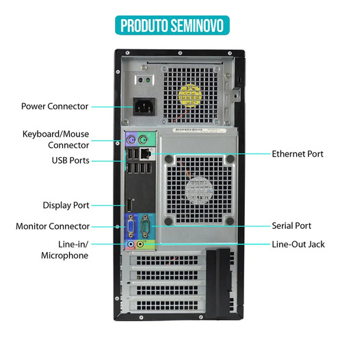 Imagem 3 de 5 de Computador Dell Optiplex 790 I3 2º 8gb Ssd 120 Gb Monitor