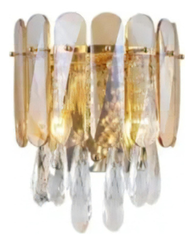 Arandela Luminária Sindora Dcb00466 E14 30×22 Metal Cristal Cor Dourado bivolt