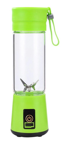 Imagen 1 de 1 de Licuadora portátil Zebbris Mini 380 mL con USB verde y vaso de plástico