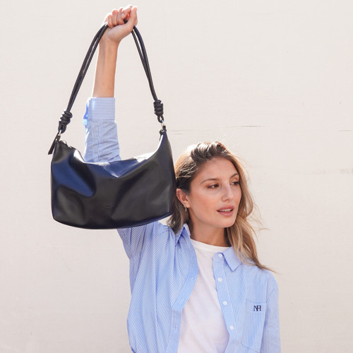 Cartera Mujer Cuero Sintético Dumpling Ruggeri Bags Negra