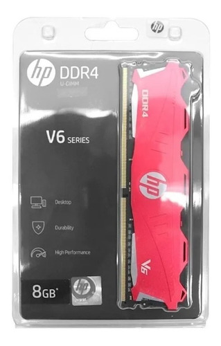 Memoria Ram Hp Pc 8gb Ddr4 2666mhz V6 Series Red