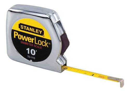 Regla De Cinta Stanley Powerlock 3,05 M Caja Plástica