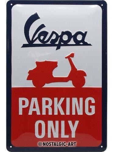 Nostalgic-art Retro Cartel De Chapa Vespa Parking Only Idea 