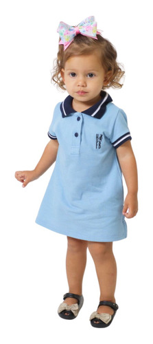 Vestido Polo Azul Nobreza Infantil