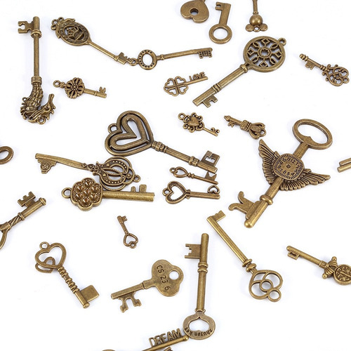 Llaves De Bronce 69 Piezas Surtidas Antiguas Antiguas De Esq