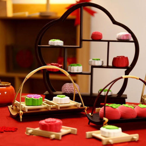 Soporte De Exhibición De Postres Madera Retro Estilo China