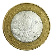 Comprar Moneda 100 Pesos Estado Sinaloa 1ra Fase Bimetálica 2007