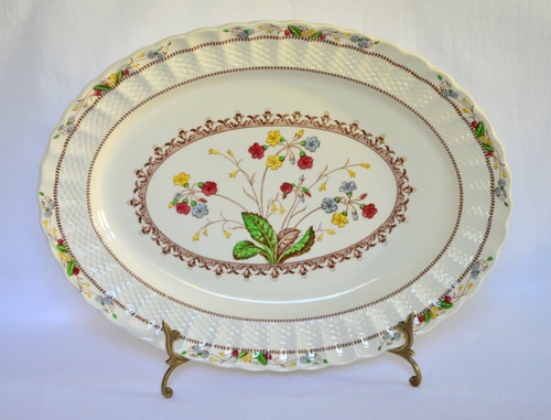 Fuente Oval Grande Copeland Spode England Spode Cowslip 1934