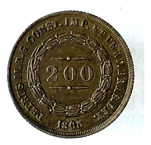 200 Reis - 1865 - Prata 0,917 - (583a)