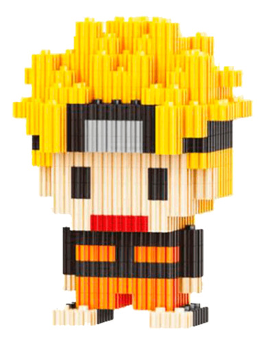 Mini Bloques Didáctico Naruto  Figura 3d Armable 630pzs