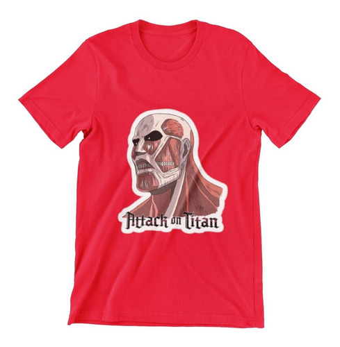 Polera Unisex Attack On Titan Anime Coloso Algodon Estampad