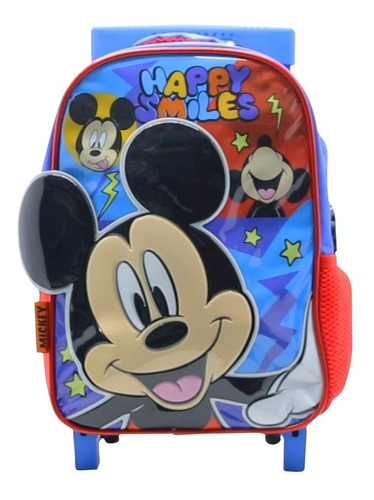 Mochila Carro Jardin 12 PuLG Disney Mickey Minnie Con Orejas