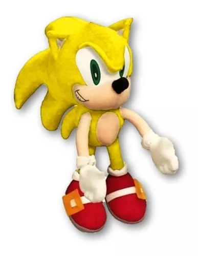 Boneco Sonic De Pelúcia Super Macia Vermelho 50cm