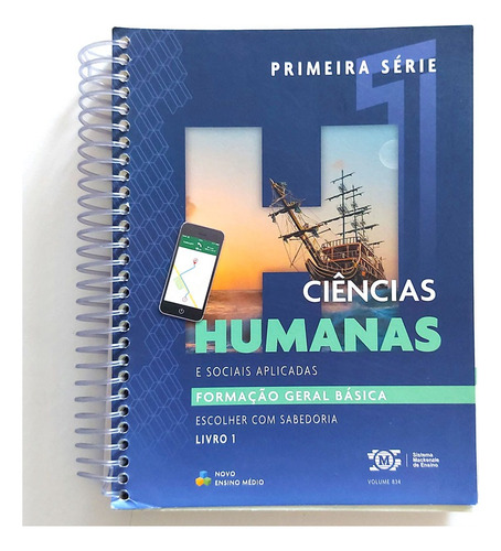 Livro Ciências Humanas E Sociais Aplicadas Primeira Série Formação Geral Básica Livro 1 Ensino Médio Geografia História 3a Ed. 2023 Mackenzie (Usado)