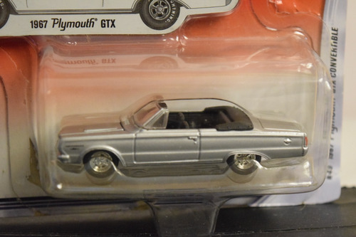 Plymouth Gtx 1967 Gris Johnny Lightning 1/64 C/caja