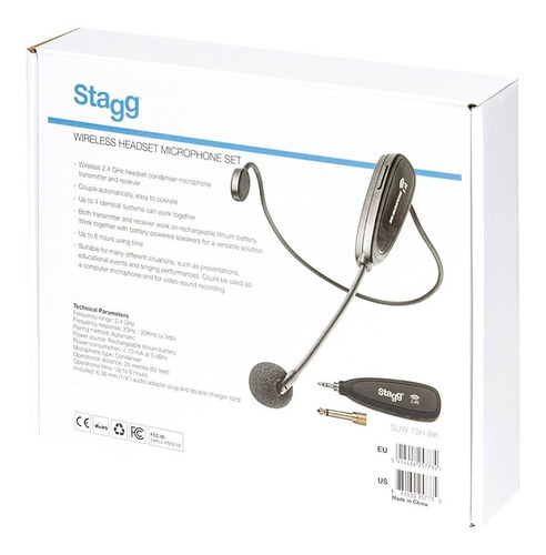 Stagg Microfono Inalambrico Para Audifono Suw 12h-bk