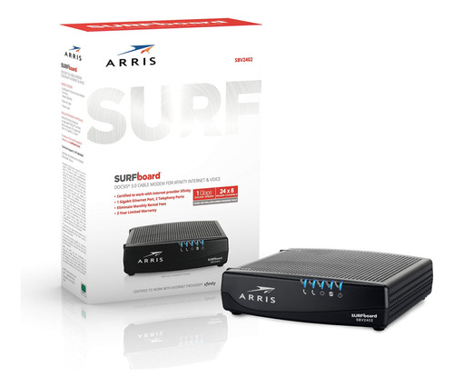 Arris Surfboard Sbv Docsis 3.0 Cable Módem, Certificado Pa.