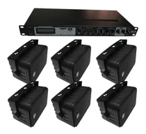 Comprar Combo Música Funcional  6 Parlantes 100v + Amplificador Mp3