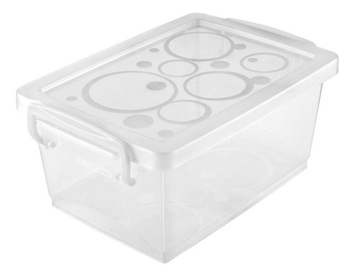 Caixa Plastica Multiuso Cristal 1,5l 11,8x19,7x9cm Com Tampa