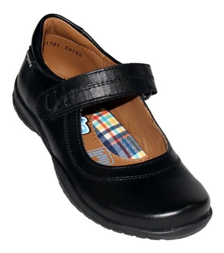 Zapato Escolar Niña Coqueta Piel Negro 38700