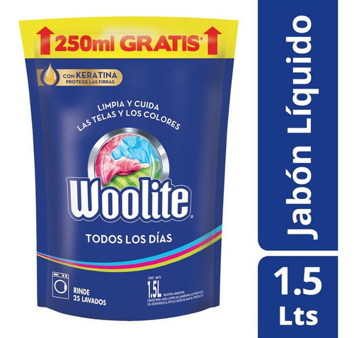 Woolite Jabón Líquido Todos Los Días Repuesto 1.5 Litros