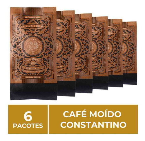 6 Pacotes De 250g, Café Moído, Constantino.
