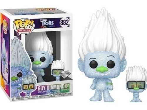 Funko Pop! Trolls World Tour #882 Guy Diamond With Tiny 