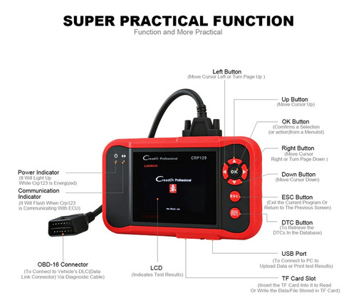 Scanner Launch Creader Crp 129 (Usado)